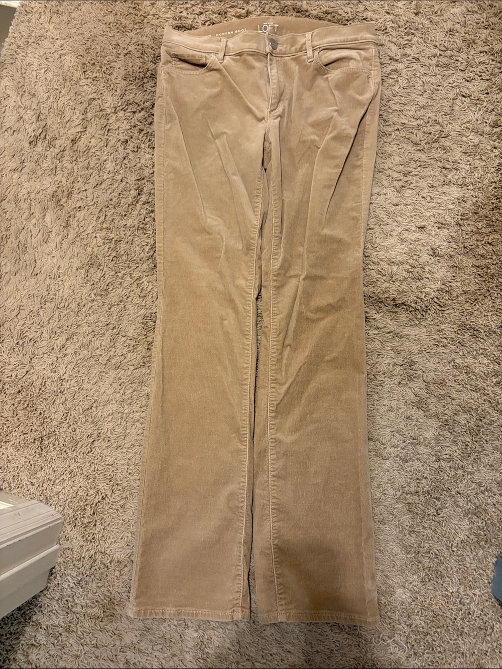 LOFT Beige/Tan Corduroy Bootcut Pants